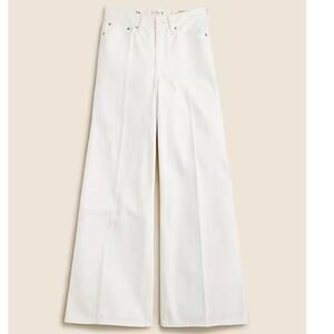 J. Crew High-rise superwide-leg jean in white size 31